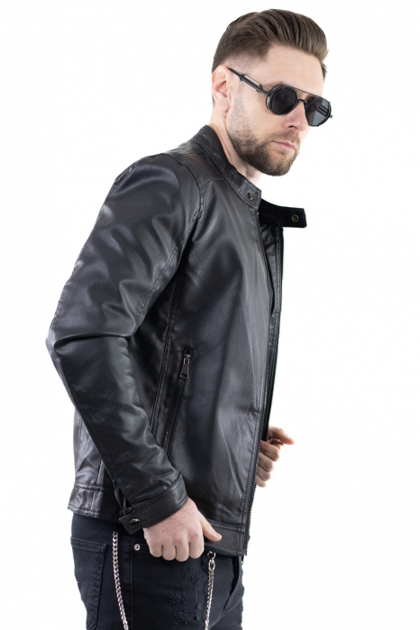 Geaca barbati eco-piele neagra [2]