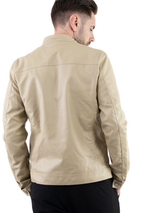 Geaca barbati eco-piele crem [6]