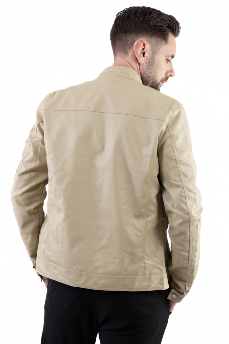 Geaca barbati eco-piele crem [8]