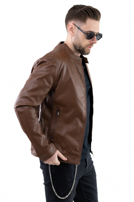 Geaca barbati eco-piele coffe [2]