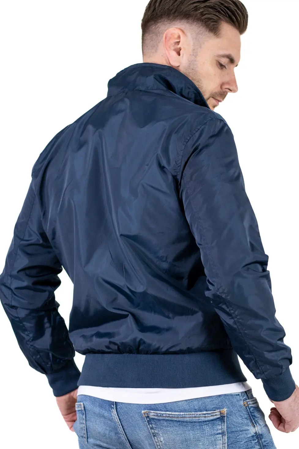 Geaca impermeabila subtire tip foita bleumarin [4]