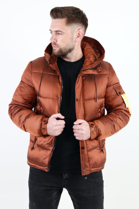 Geaca barbati usoara de iarna 900 gr ruginie [2]