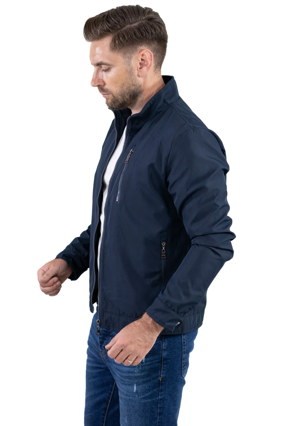 Geaca bleumarin subtire eleganta de toamna [1]