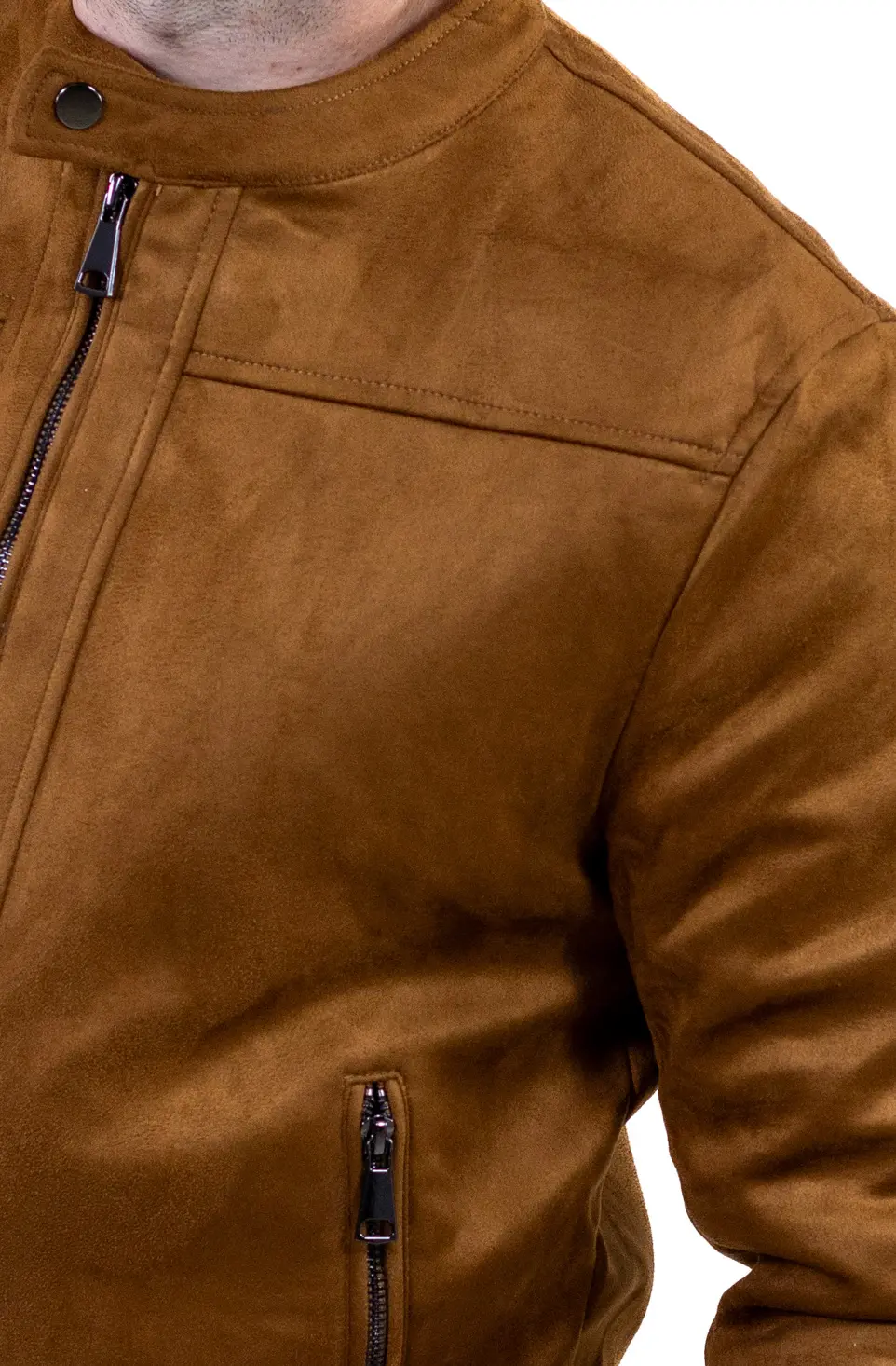 Geacă din piele întoarsă ecologică pentru bărbați – Maxwear [8]