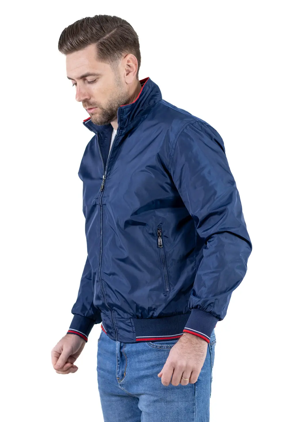 Geaca barbati subtire tip foita bleumarin [3]