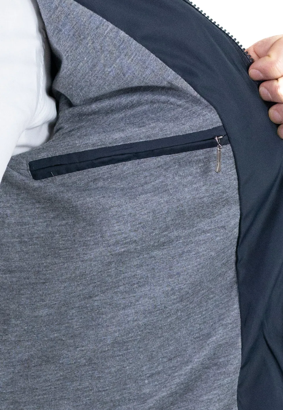 Geaca eleganta usoara regular fit bleumarin [6]