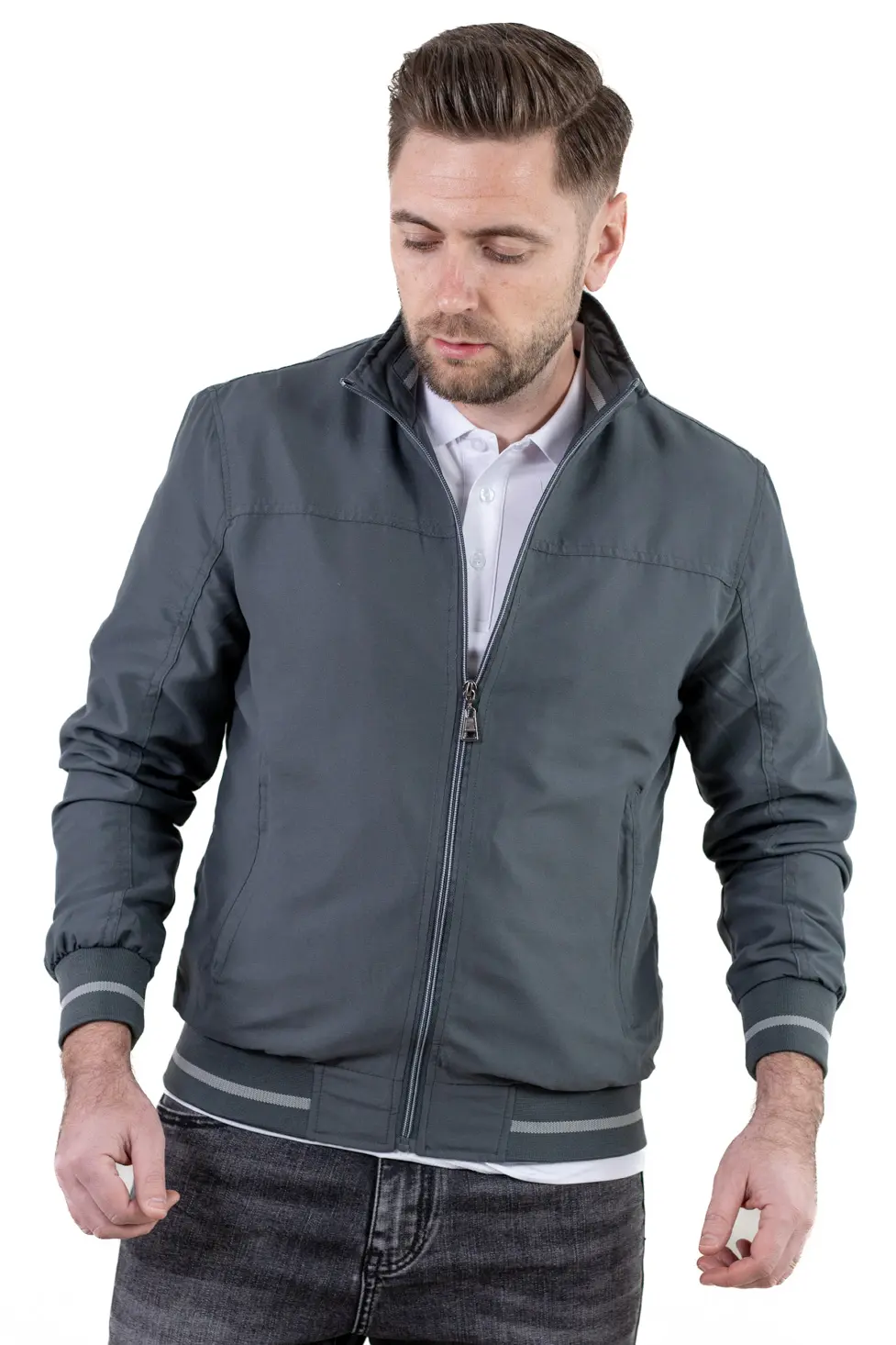 Geaca gri usoara de vara [5]