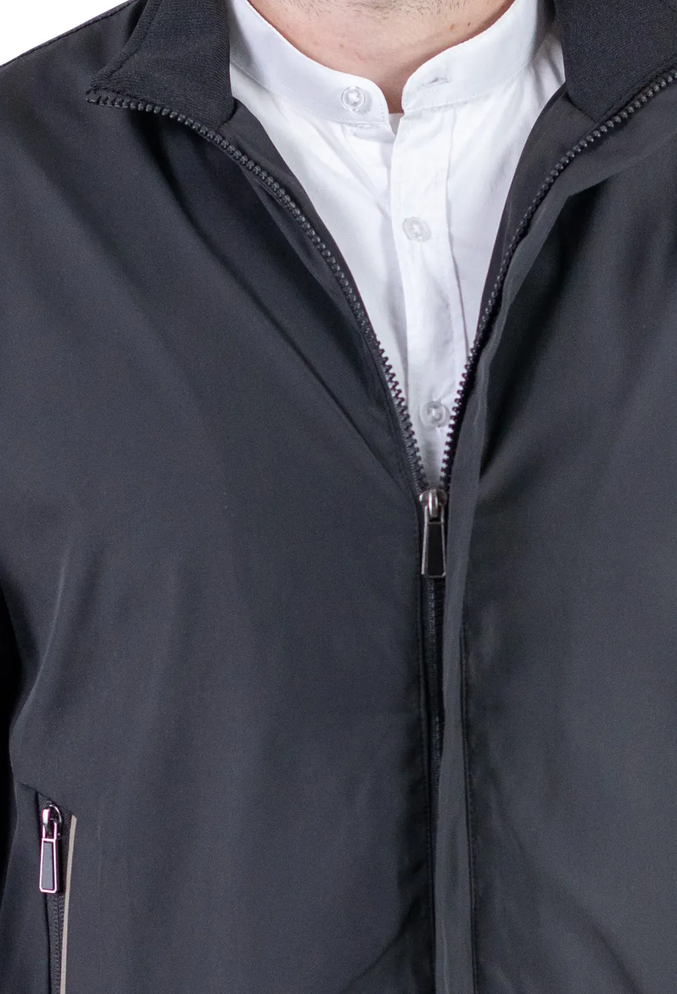 Geaca eleganta usoara regular fit neagra [10]