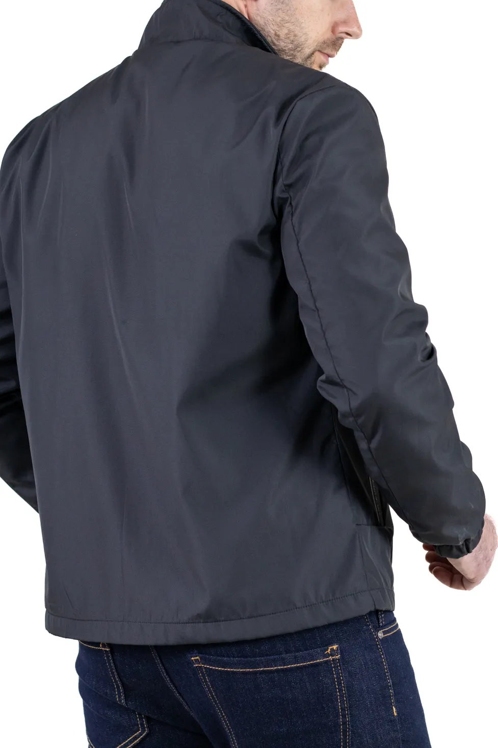 Geaca eleganta usoara regular fit neagra [6]