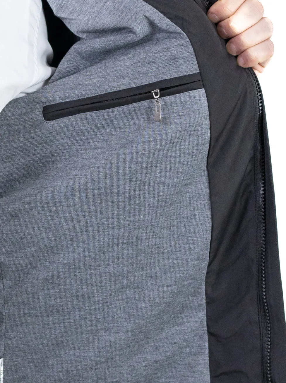 Geaca eleganta usoara regular fit neagra [7]