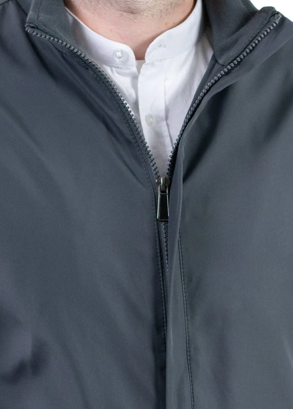 Geaca eleganta usoara regular fit gri inchis [15]