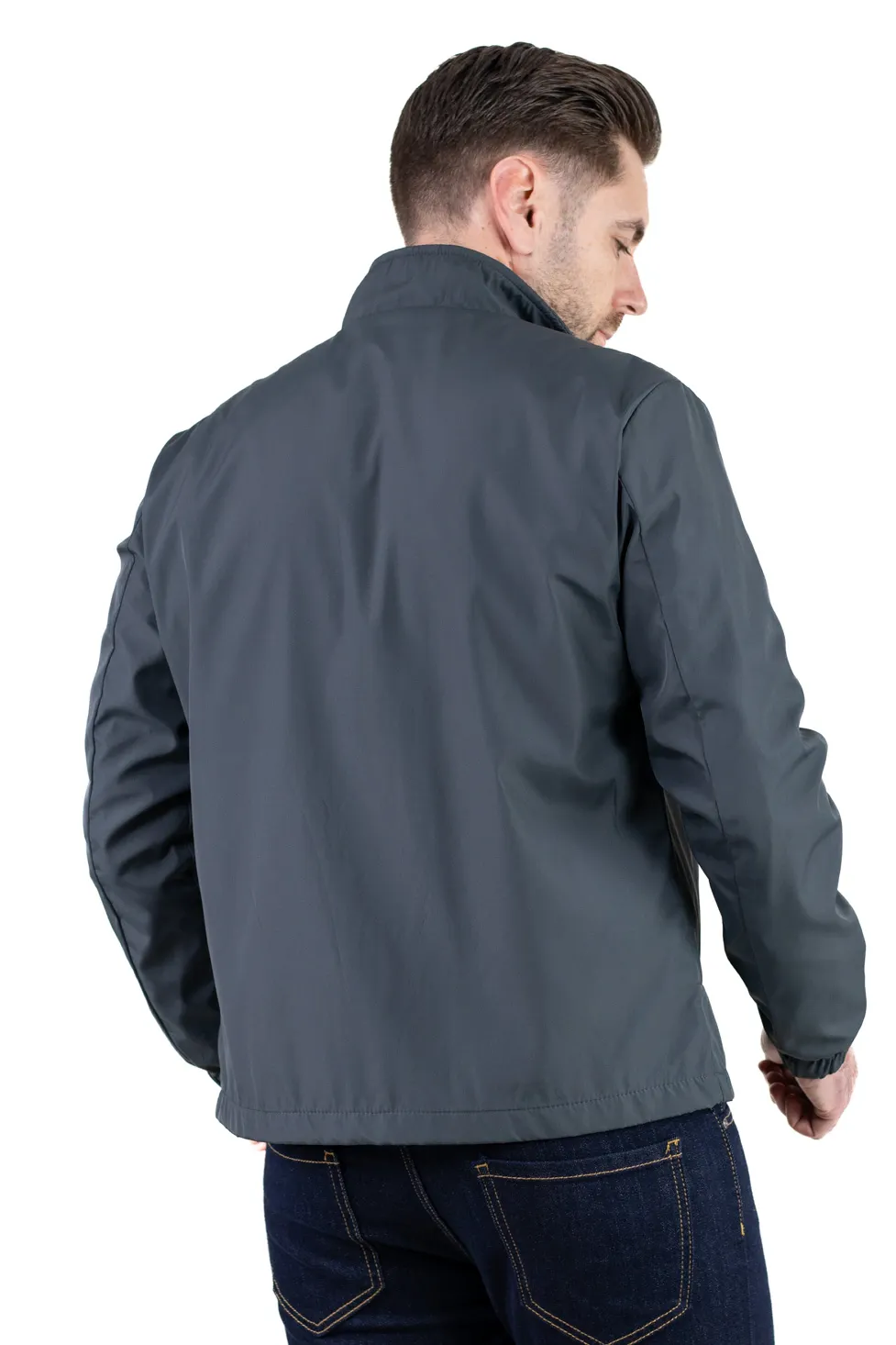 Geaca eleganta usoara regular fit gri inchis [5]