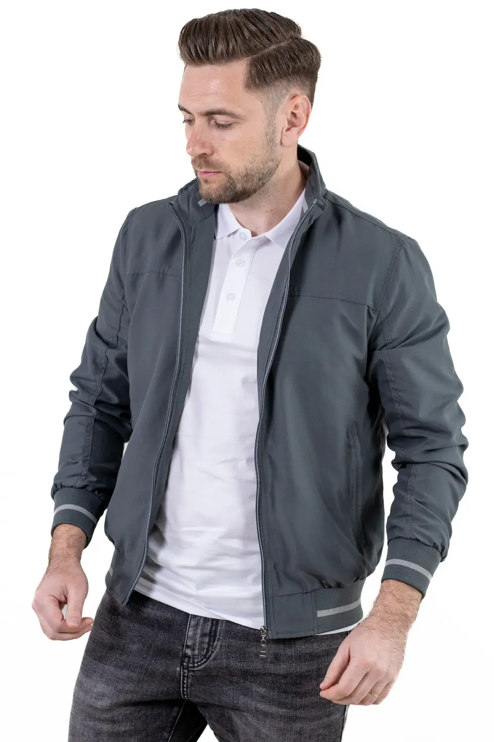 Geaca gri usoara de vara [8]