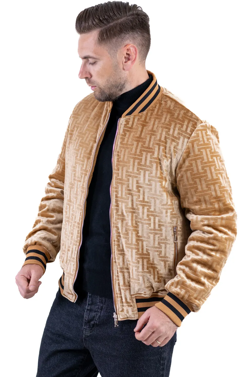Geacă Camel bărbați reversibilă – catifea & matlasat [9]