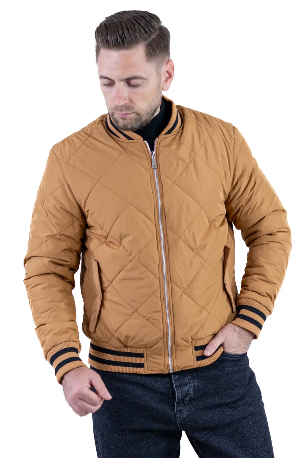 Geacă Camel bărbați reversibilă – catifea & matlasat [5]