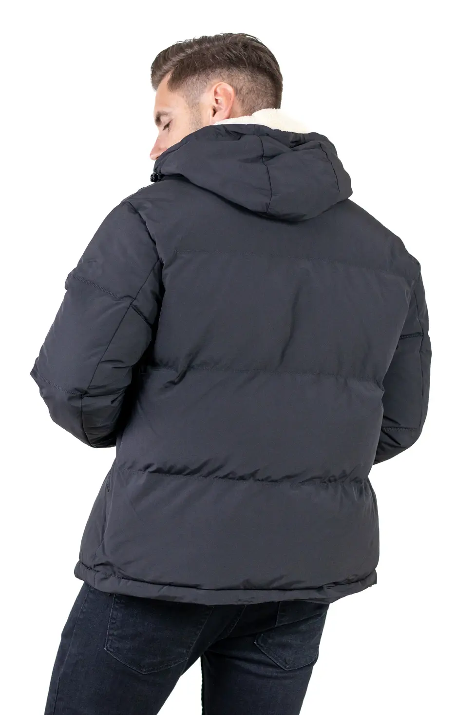 Geacă roșie bărbați cu glugă fixă [5]