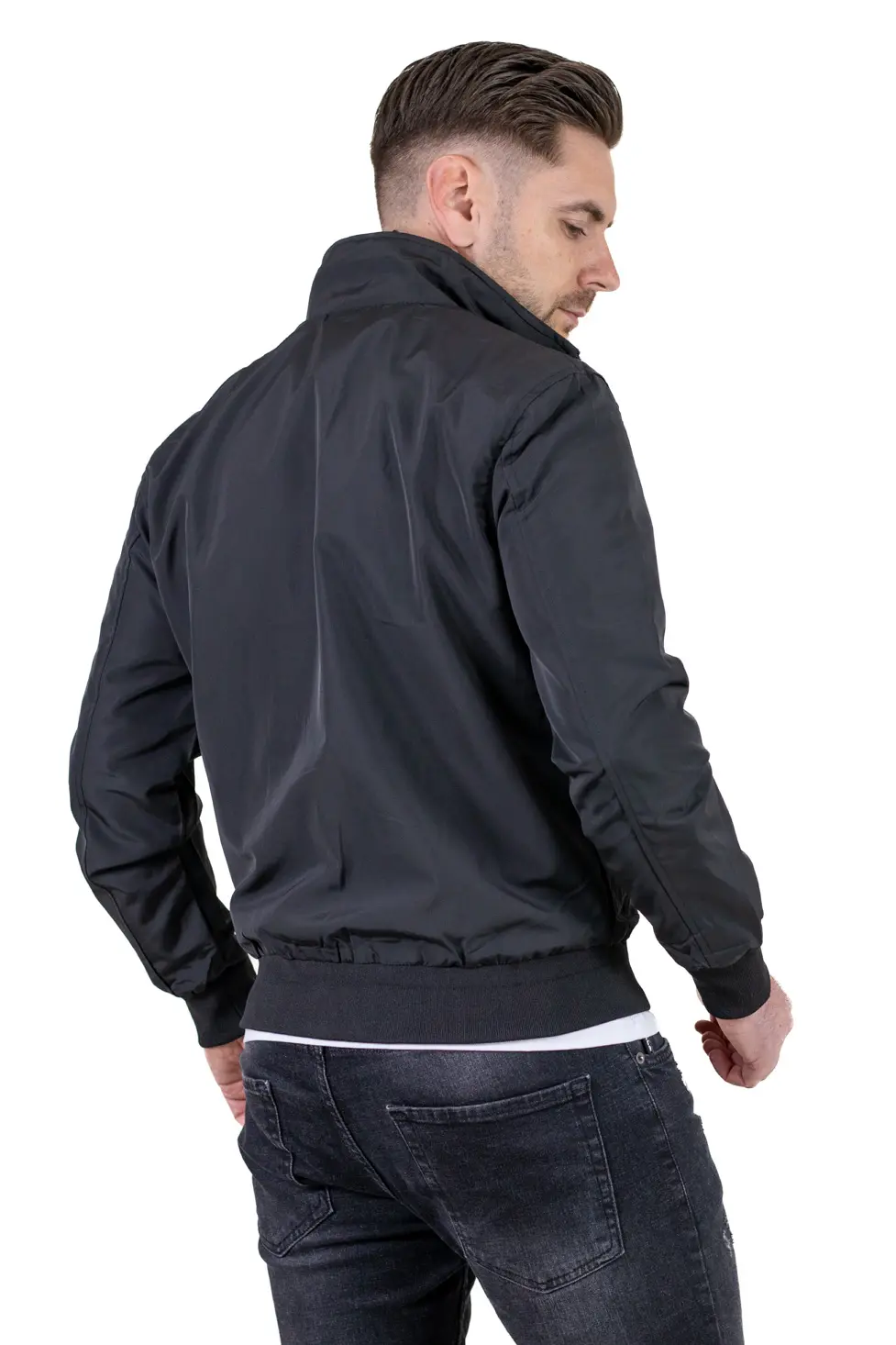 Geaca impermeabila subtire tip foita neagra [7]