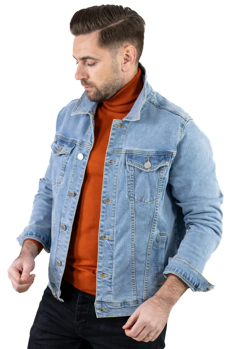 Geaca de blug albastru denim [7]