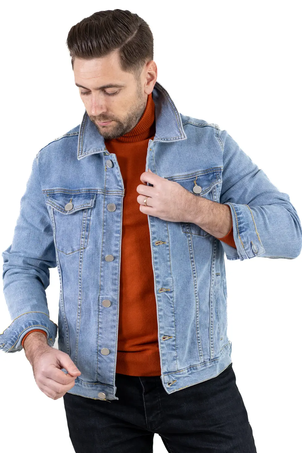 Geaca de blug albastru denim [6]