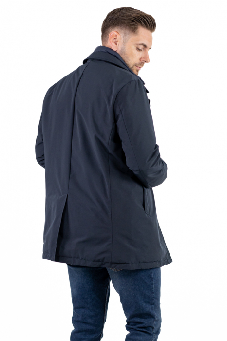 Geacă bleumarin elegantă premium pentru bărbați cu vestă integrată [7]