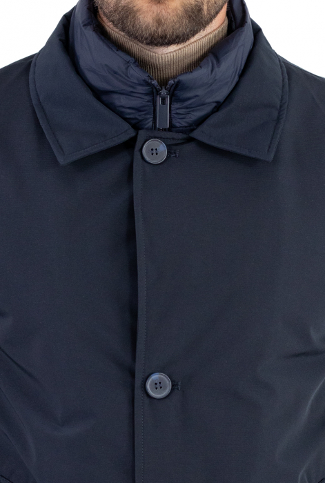 Geacă bleumarin elegantă premium pentru bărbați cu vestă integrată [6]