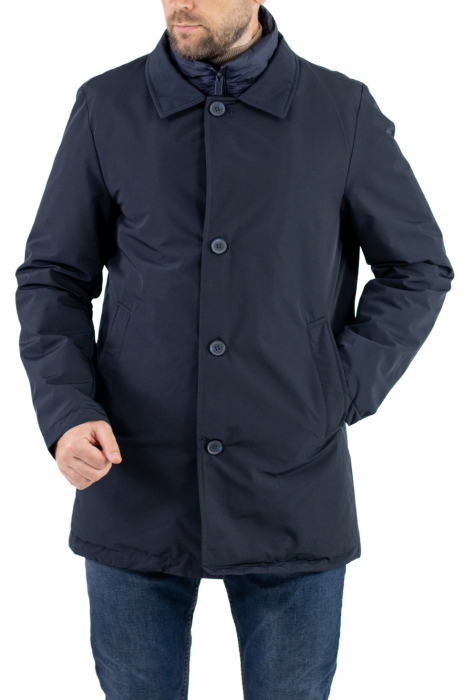 Geacă bleumarin elegantă premium pentru bărbați cu vestă integrată [12]
