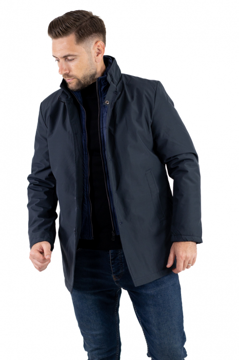 Geaca bleumarin eleganta impermeabila toamna-iarna [9]