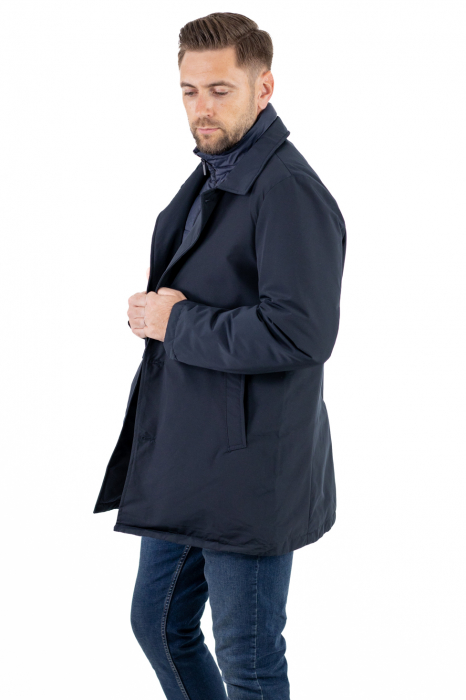 Geacă bleumarin elegantă premium pentru bărbați cu vestă integrată [13]