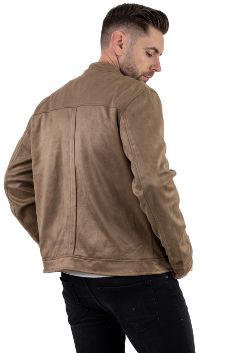 Geaca maro piele intoarsa eco model drept [6]