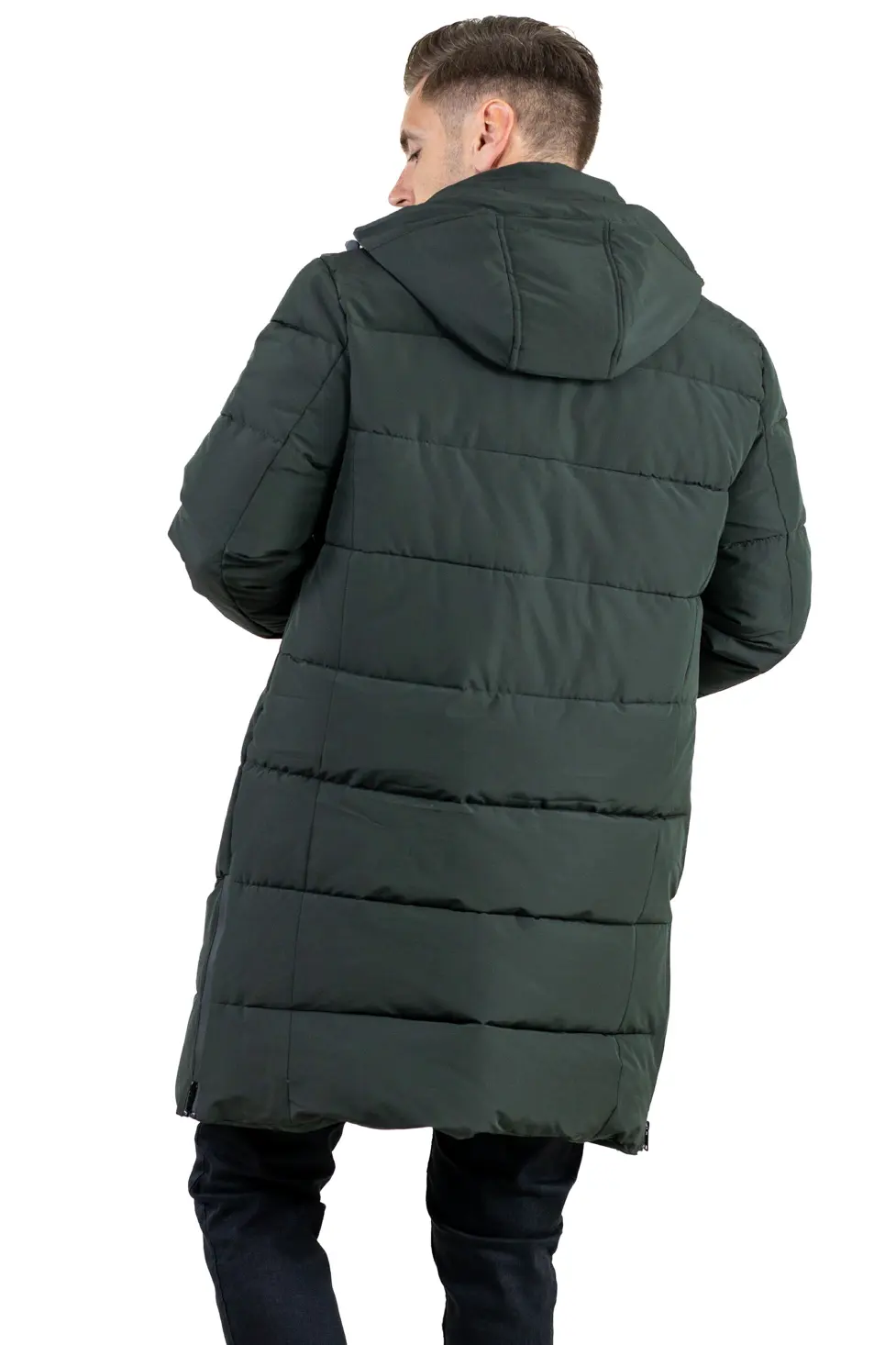 Geacă kaki groasă lungă de iarnă bărbați [6]