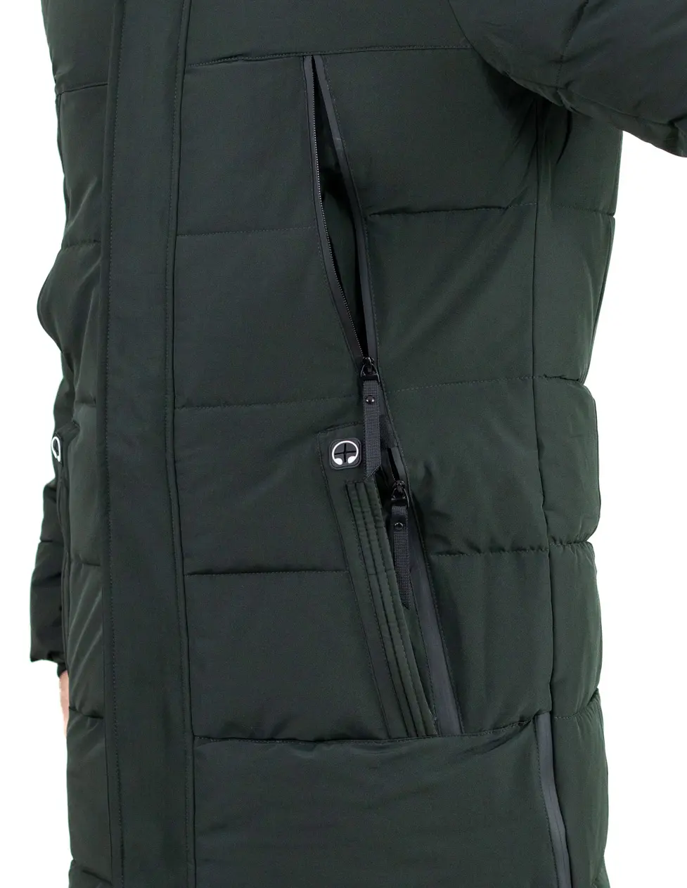 Geacă kaki groasă lungă de iarnă bărbați [9]