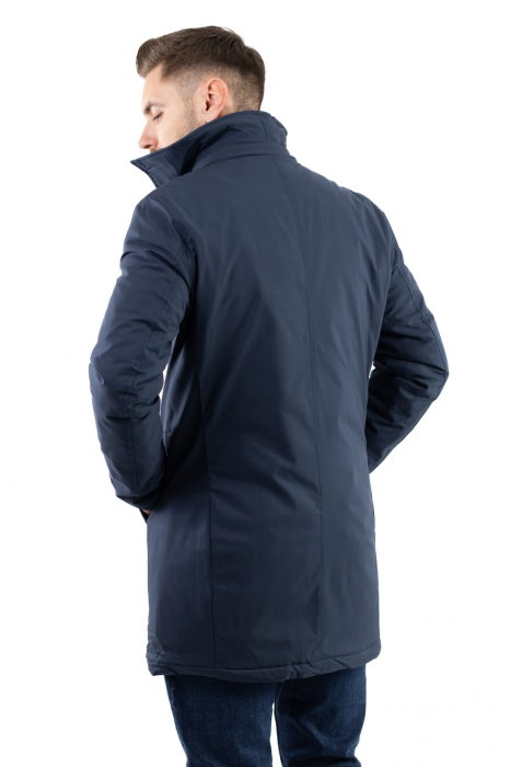 Geaca bleumarin eleganta impermeabila lunga barbati [11]