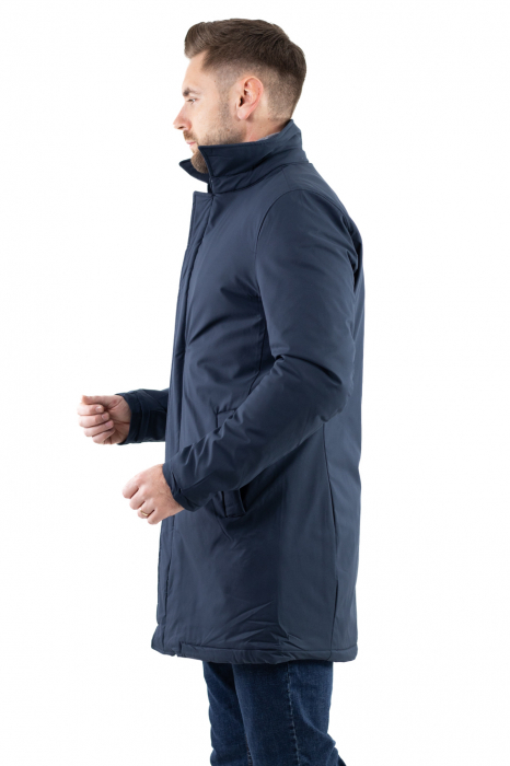 Geaca bleumarin eleganta impermeabila lunga barbati [10]