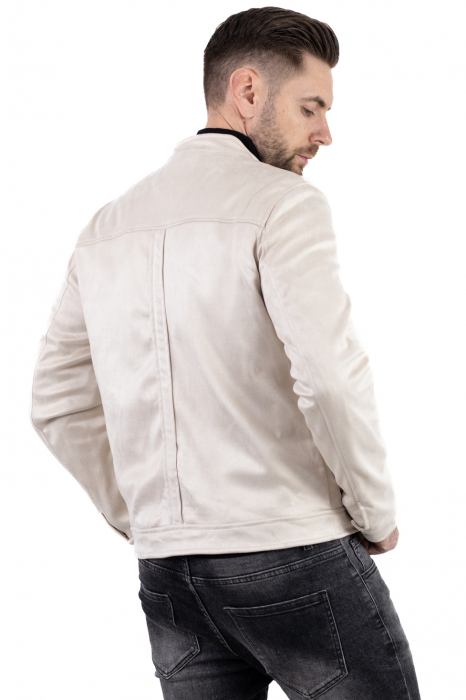 Geaca crem piele intoarsa eco model drept [3]