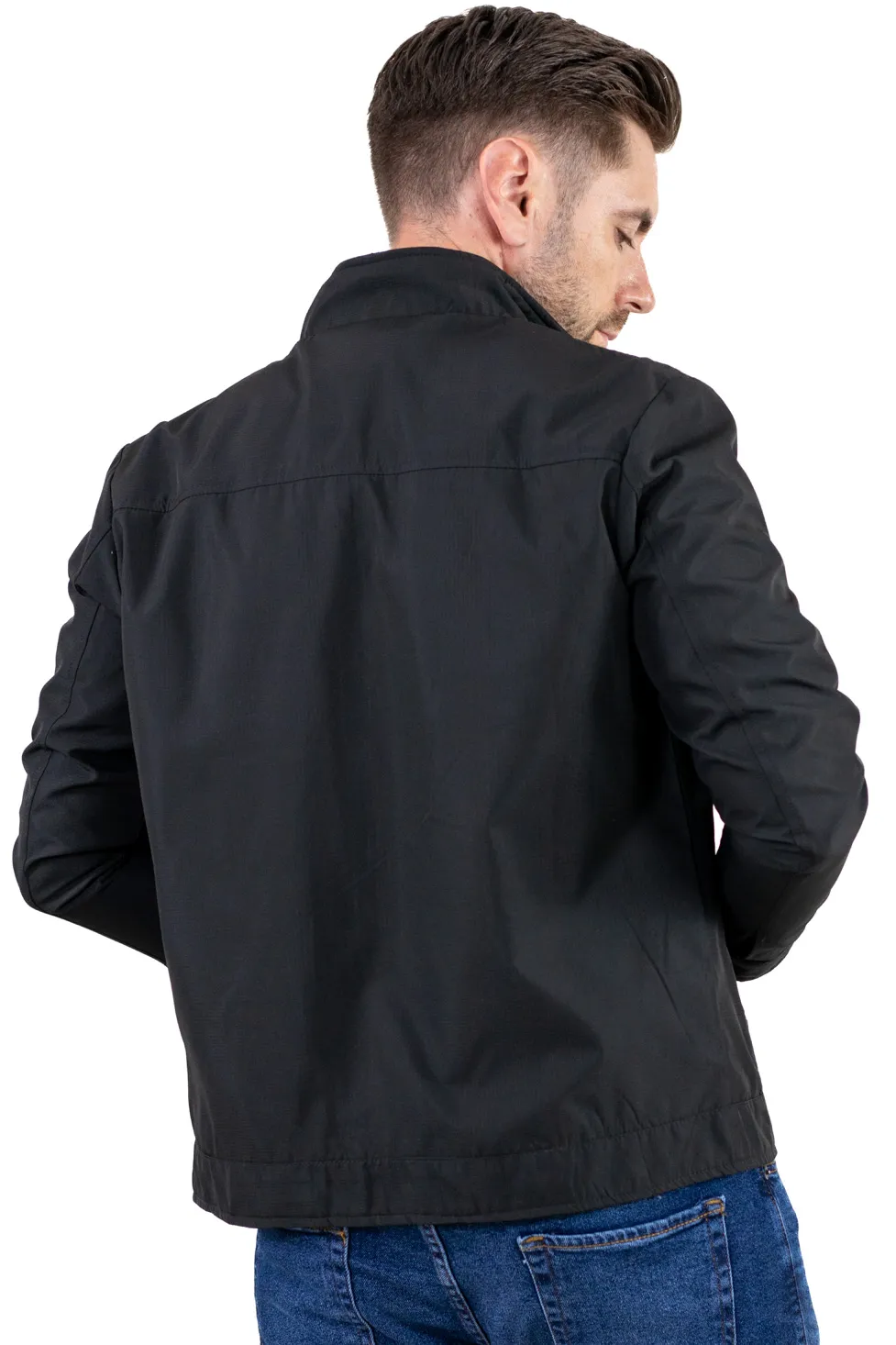 Geaca neagră subtire eleganta de toamna [9]
