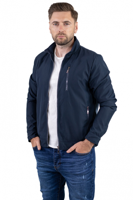 Geaca bleumarin subtire eleganta de toamna [7]