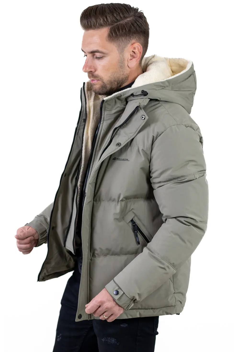 Geacă roșie bărbați cu glugă fixă [9]