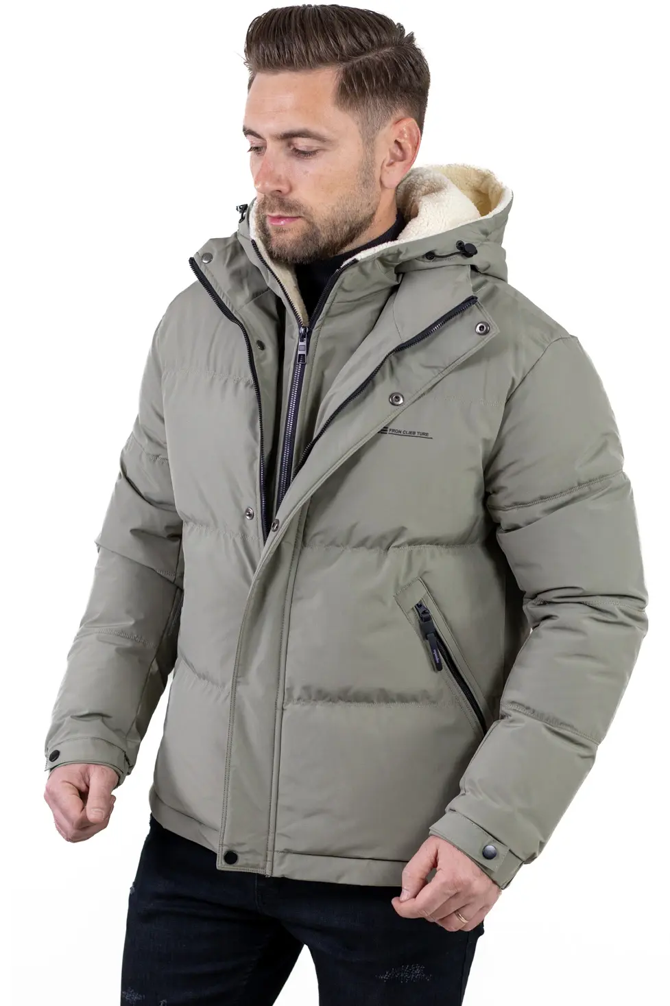 Geacă roșie bărbați cu glugă fixă [2]