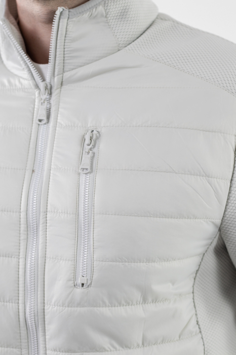 Geaca usoara matlasata combinata cu textil [3]