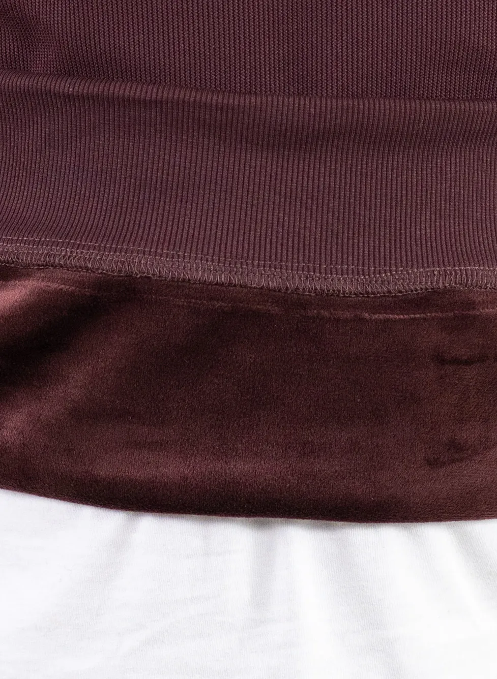 Hanorac bărbați cu fermoar și interior catifelat Plush bordo [4]
