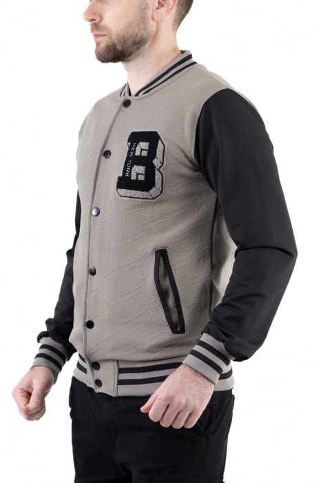Jacheta kaki bomber cu maneci negre [3]