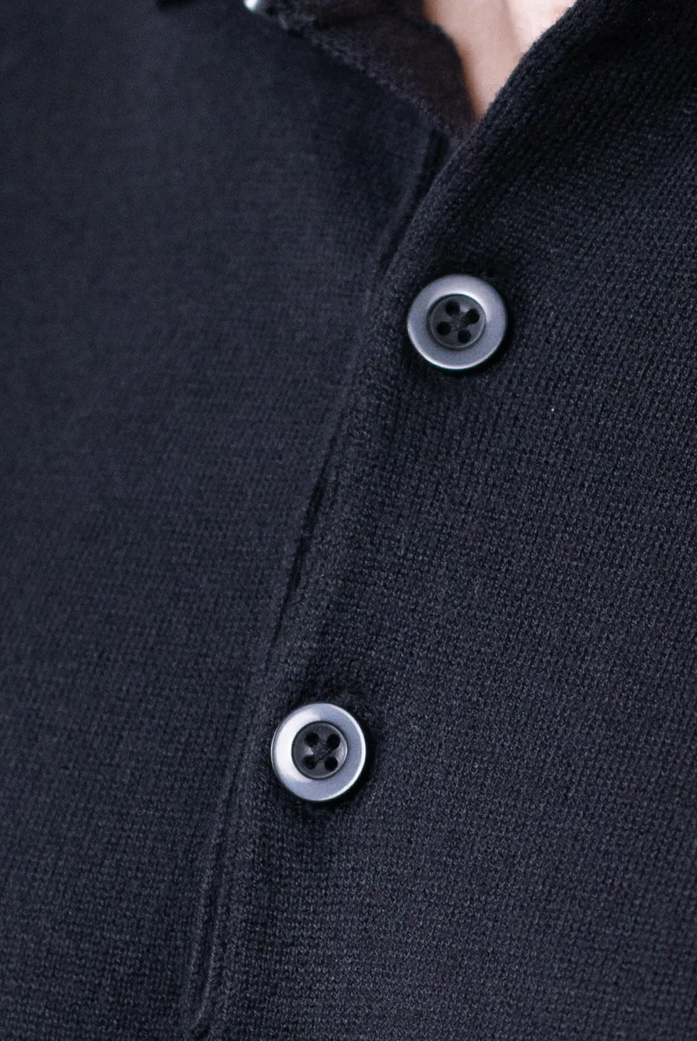 Pulover elegant tip polo pentru bărbați – negru [2]