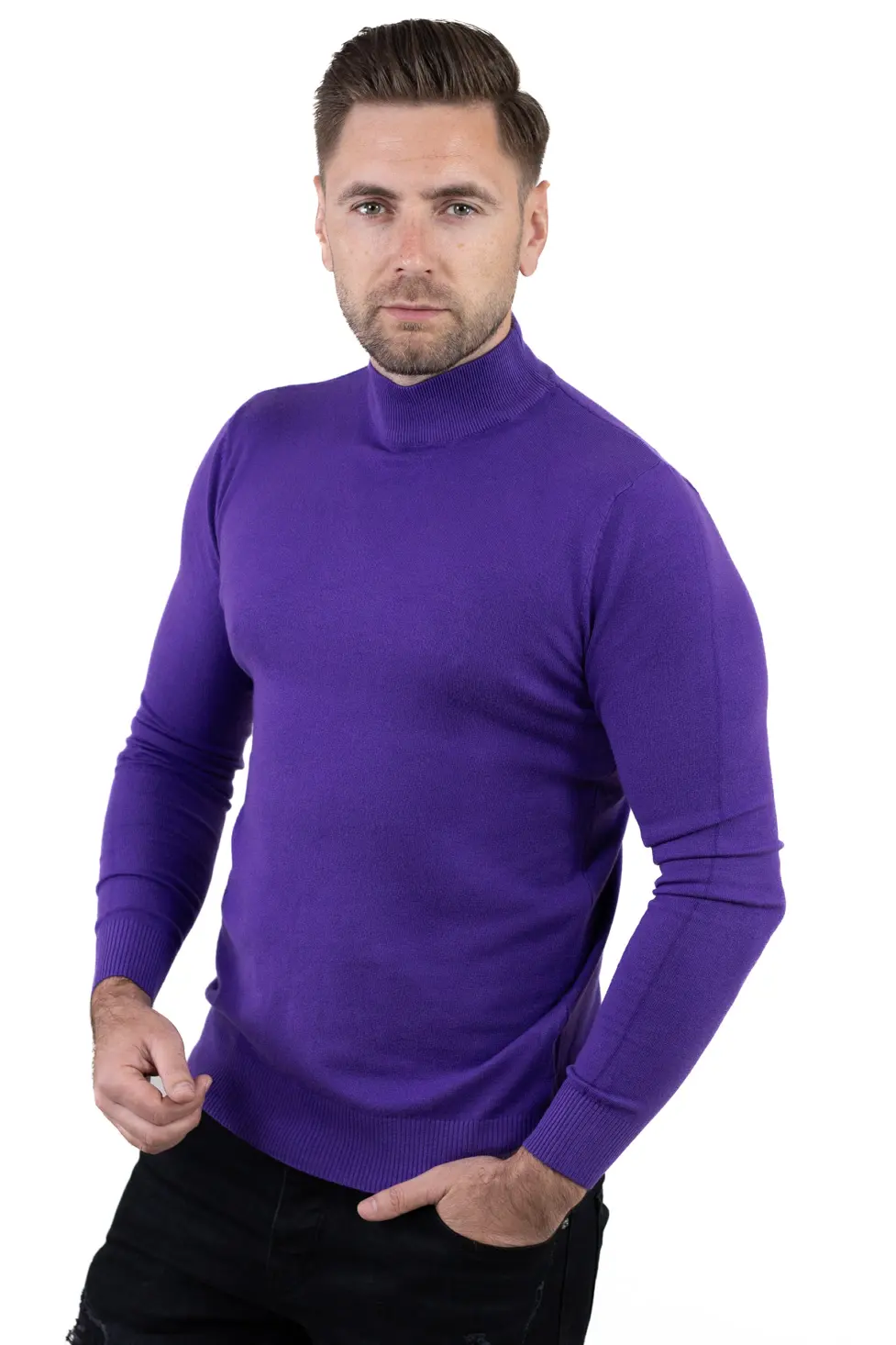 Maletă bărbați violet cu guler semi-înalt – material fin și elastic [1]