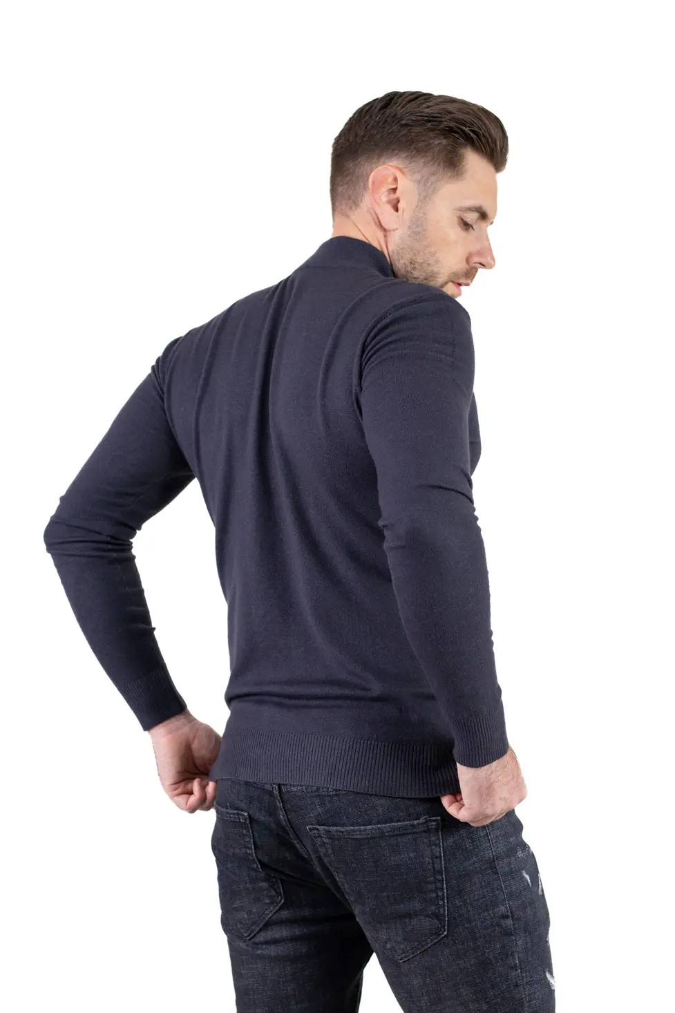 Maletă bărbați gri închis cu guler semi-înalt – material fin și elastic [6]