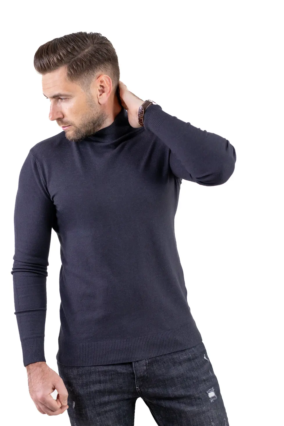 Maletă bărbați gri închis cu guler semi-înalt – material fin și elastic [3]