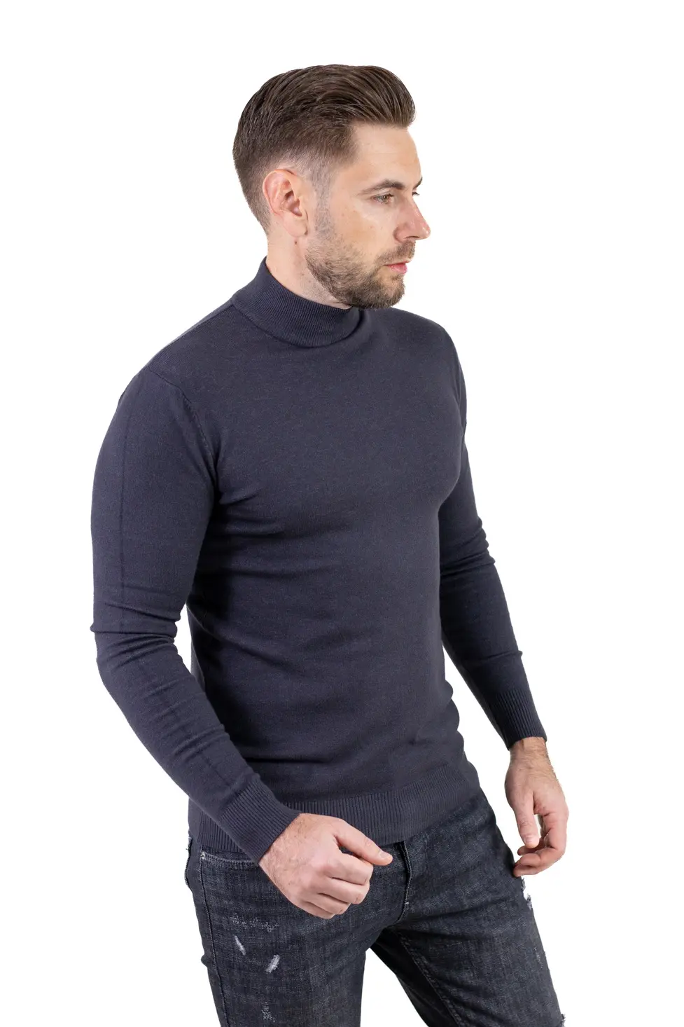 Maletă bărbați gri închis cu guler semi-înalt – material fin și elastic [5]