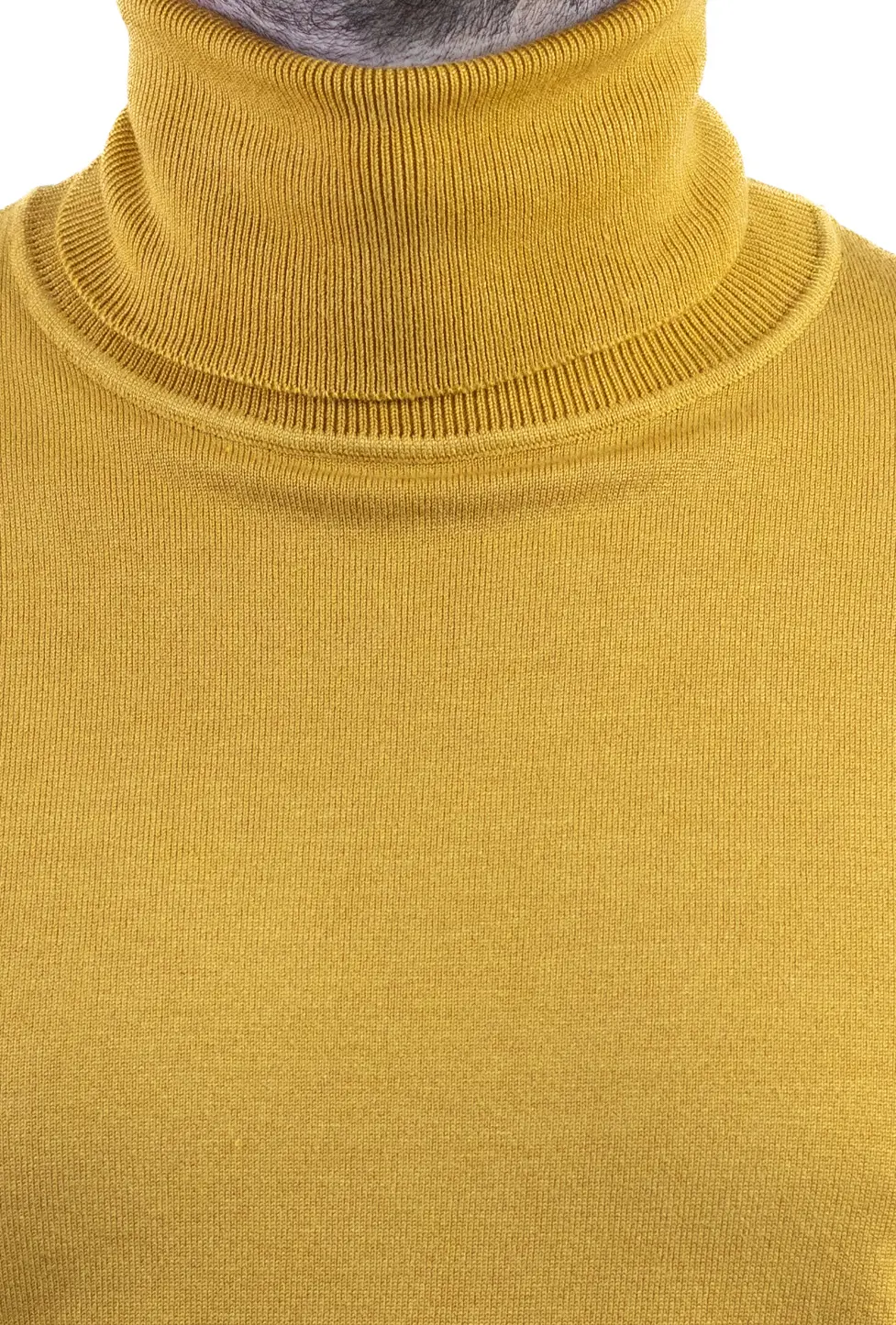 Maleta barbati regular fit cu guler inalt muștar [2]