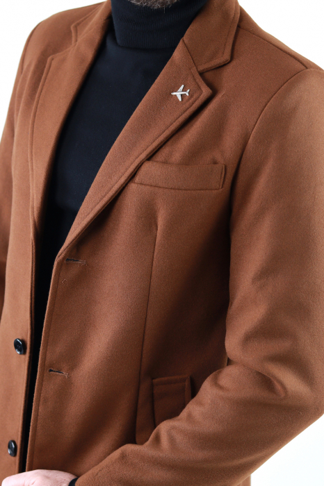 Palton barbati maro premium slim fit [7]
