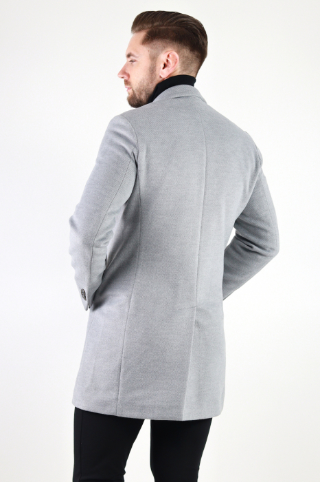 Palton barbati gri premium slim fit [5]