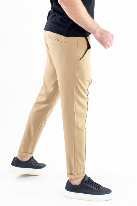 Pantaloni crem lungi casual [4]